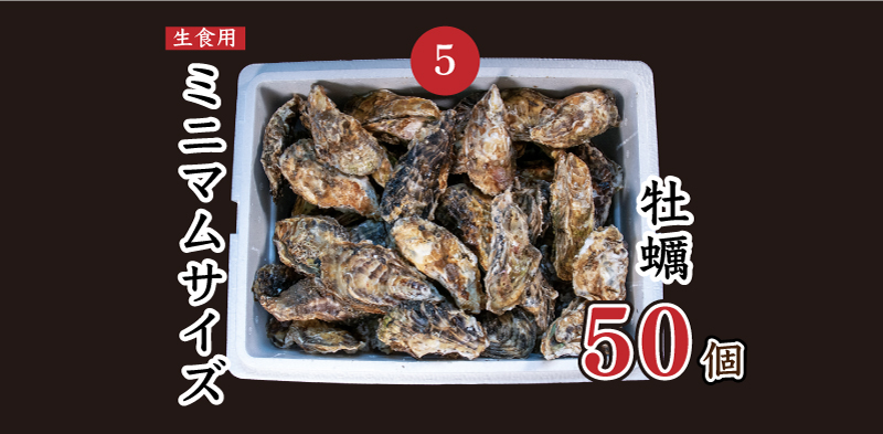 ミニマムサイズ牡蠣50個